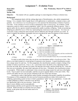 Assignment 7 -- Evolution Trees