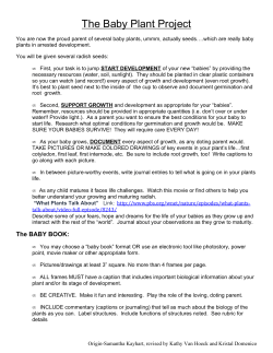 The Baby Plant Project - Thompson School District