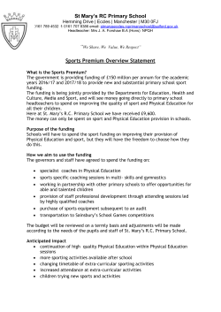 Sports Premium Overview Statement