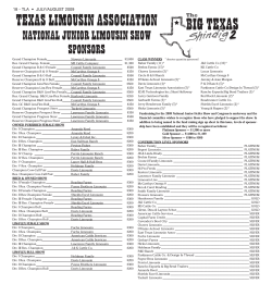 National Junior Limousin Show Sponsors