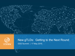 New gTLDs: Getting to the Next Round