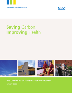 NHS Carbon Reduction Strategy - Sustainable Development Unit