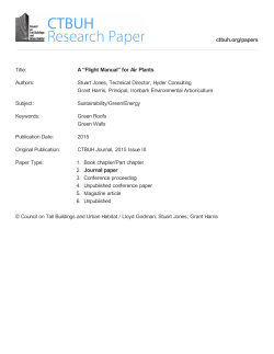 A &ldquo;Flight Manual&rdquo; for Air Plants - ctbuh