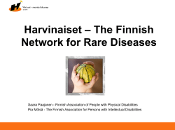The Finnish Network for Rare Diseases