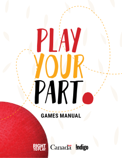 games manual - Play Your Part