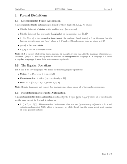 1 Formal Definitions