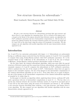 New structure theorem for subresultants