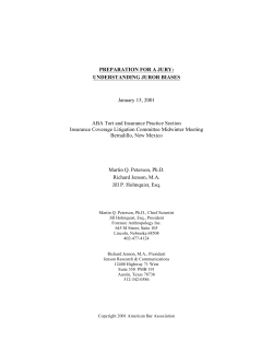 PREPARATION FOR A JURY - Forensic Anthropology, Inc.