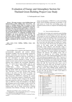 Evaluation of Energy and Atmosphere Section for Thailand