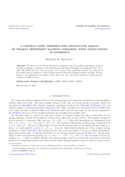 A central limit theorem for triangular arrays of weakly