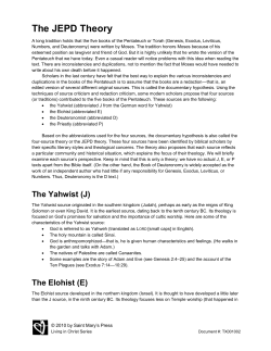 The JEPD Theory - Saint Mary`s Press