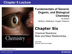6.4 Mass Relationships and Chemical Equations