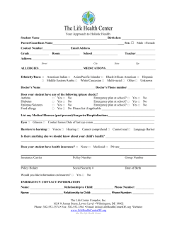 Return Consent Form - Colonial School District