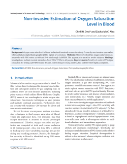 Non-invasive Estimation of Oxygen Saturation Level in Blood