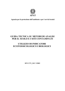 guida tecnica su metodi di analisi per il suolo ei siti contaminati