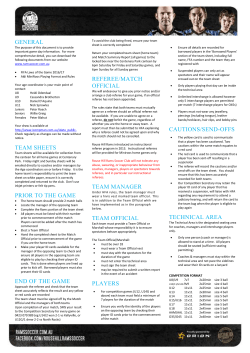 GENERAL The purpose of this document is to provide important