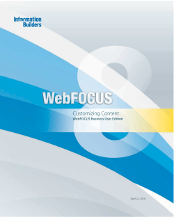 Customizing Content WebFOCUS Business User Edition