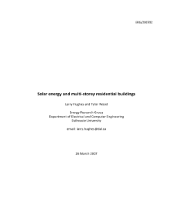 Solar energy and multi-storey residential buildings