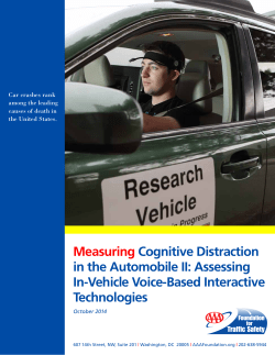 Measuring Cognitive Distraction in the Automobile II: Assessing In