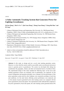 A Solar Automatic Tracking System that Generates Power for