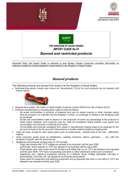 Banned and restricted products Banned products