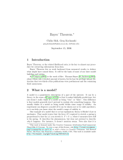 Bayes` Theorem.