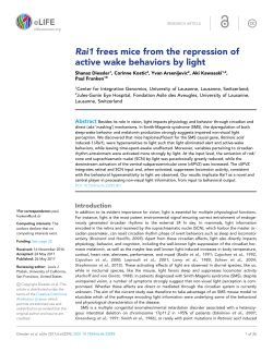 Rai1 frees mice from the repression of active wake behaviors by light
