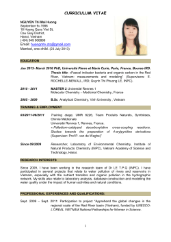 NGUYEN Thi Mai Huong - redriverprogram.com