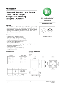 AND9239/D Ultra-small Ambient Light Sensor Linear Current Output