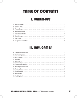 table of contents