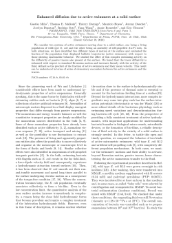 Enhanced diffusion due to active swimmers at a solid surface