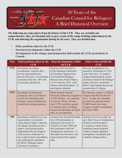 30 Years of the Canadian Council for Refugees: A Brief Historical