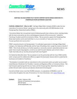 Contact: - Connecticut Water