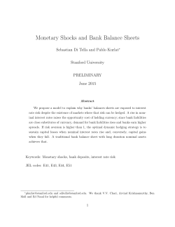 Monetary Shocks and Bank Balance Sheets