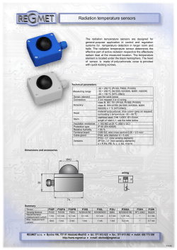 Radiation temperature sensors