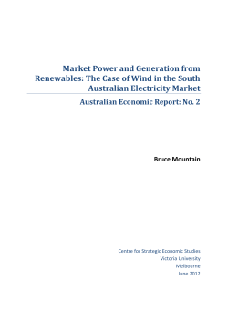 Market Power and Generation from Renewables
