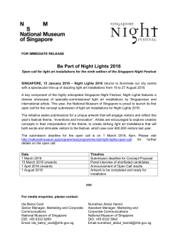 Be Part of Night Lights 2016 - National Museum of Singapore