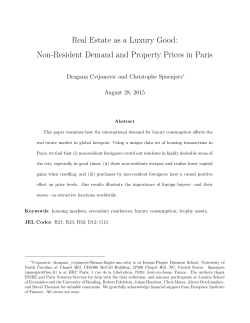 Real Estate as a Luxury Good: Non-Resident Demand and Property