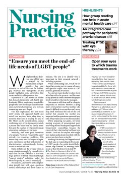 Ensure you meet the end-of- life needs of LGBT