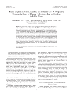 Social&ndash;Cognitive Beliefs, Alcohol, and Tobacco Use