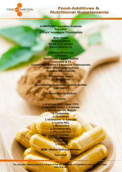 AGMAPURE&reg; Agmatine Sulphate AstraGin&reg; ATPure&reg; Adenosine