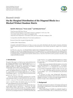 On the Marginal Distribution of the Diagonal Blocks in a Blocked