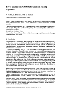 Lower Bounds for Distributed Maximum