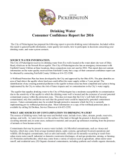 Drinking Water Consumer Confidence Report for 2016