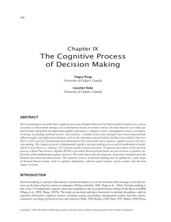 The Cognitive Process of Decision Making