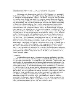 Suggestions for Final Report