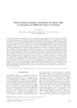 Total column density variations of ozone (O3 O3 O3)