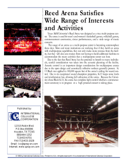 Reed Arena Satisfies Wide Range of Interests and Activities