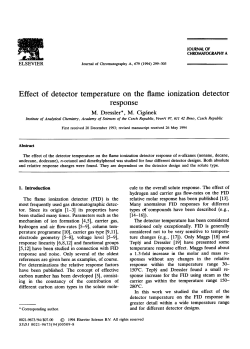 Effect of detector temperature on the flame ionization