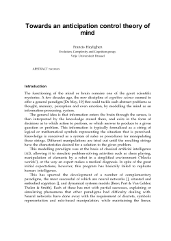 The anticipation-control theory of mind